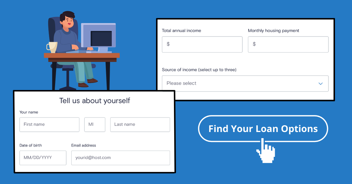 A lead generator asks Andy to fill out a form. A lead generator asks Andy to fill out a form.